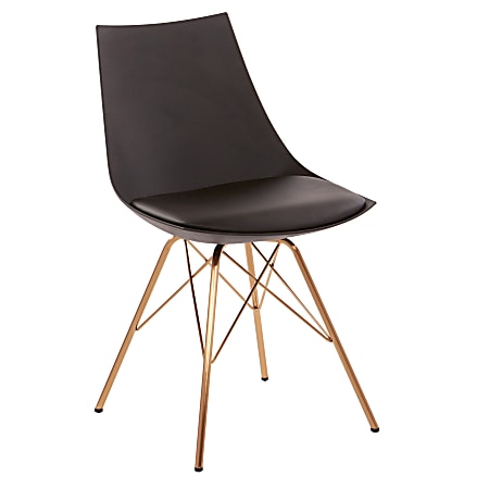 Office Star™ Avenue Six Oakley Chair, Black/Gold Chrome