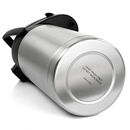 Mr. Coffee 1.7 Quart Thermal Stainless Steel Coffee Pump Pot SilverBlack Office Depot