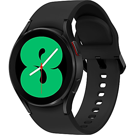 Samsung Galaxy Watch4, 40mm, Black, LTE - 16 GB - 1.50 GB Standard Memory - 1.2" - Android Wear - Bluetooth - Black - Aluminum Case - Health & Fitness - Water Resistant - LTE - IP68 Water Resistant