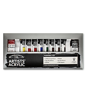 Winsor & Newton Artists' Acrylic Color Painting Set, Assorted Colors, Set Of 8