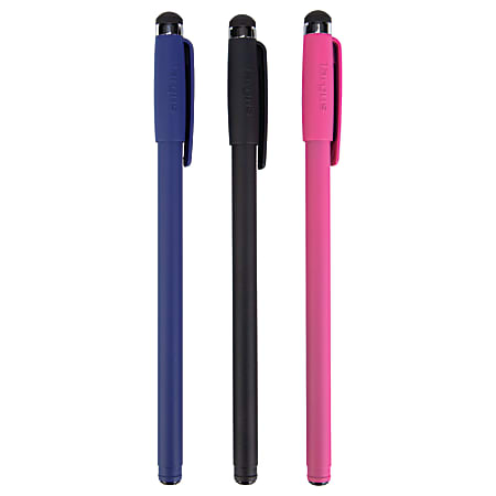 Targus® Disposable Stylus And Pen, Assorted Colors, Pack Of 3