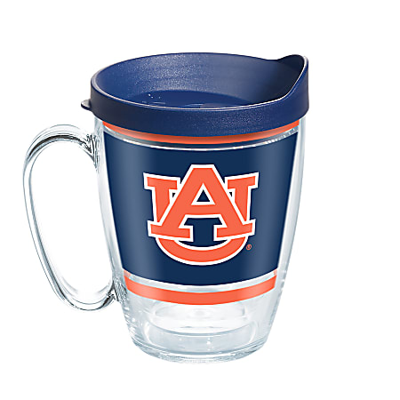 Tervis NCAA Legend Coffee Mug With Lid, 16 Oz, Auburn Tigers