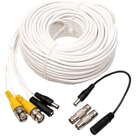 Q-See - QS100B -100ft BNC Cable w/ BNC Connectors - 100ft Cable - BNC - 12V - 1.5A