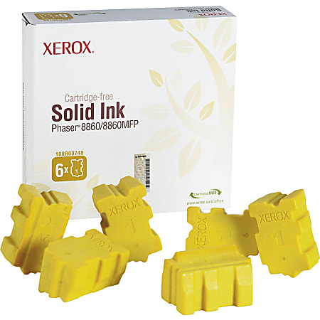 Xerox® 8860 Phaser Yellow Solid Ink, Pack Of 6, 108R00748
