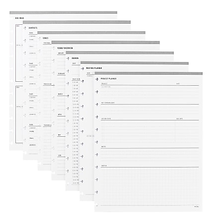 TUL® Discbound Refill Work Inserts, 8 1/2" x 11", Letter Size, 100 Pages (50 Sheets), White