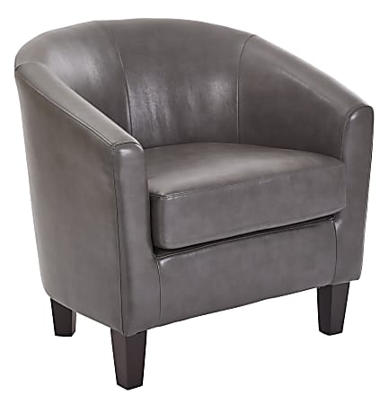 Ave Six Work Smart™ Ethan Tub Chair, Pewter/Dark Espresso