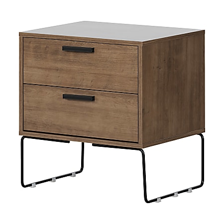 South Shore Vito Rectangular End Table, 21-1/2”H x 15-3/4”W x 20”D, Dark Wood