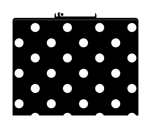 Barker Creek Tab File Folders, 8 1/2" x 11", Letter Size, Black-And-White Dot, Pack Of 12