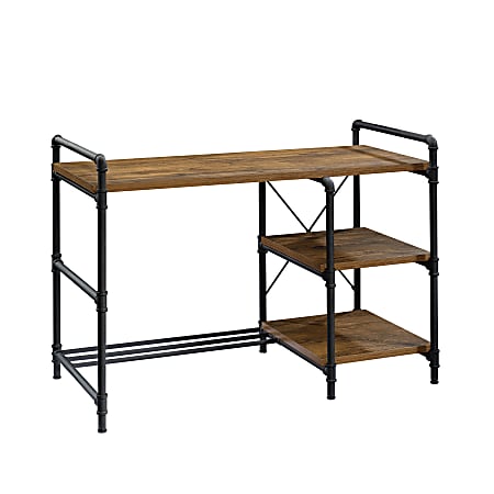 Sauder® Iron City 48"W Computer Desk, Checked Oak