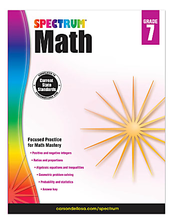 Carson-Dellosa Spectrum Math Workbook, Grade 7