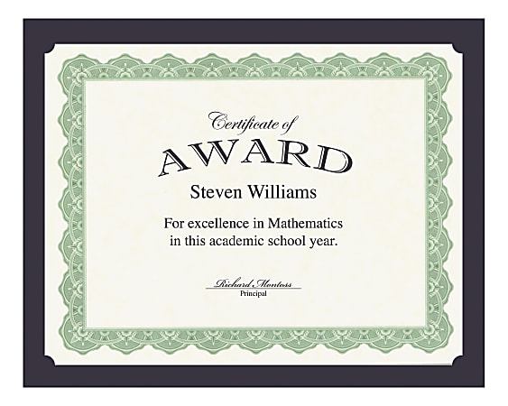 Geographics Recycled Certificate Holder - Navy - 30% Recycled - 10 / Pack