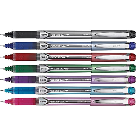 Pilot Precise V5 Liquid Ink Rollerball Pens Extra Fine Point 0.5 mm Blue  Barrel Blue Ink Pack Of 5 Pens - Office Depot
