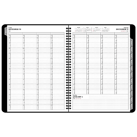 Office Depot® Brand Daily Planner, Assorted Colors, 9" x 11", January to December 2017