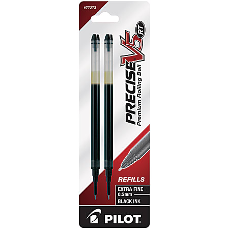 Parker Rollerball Pen Refill Medium Point 0.7 mm Black Pack Of 2 - Office  Depot