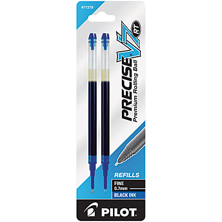 Pilot® Precise™ Liquid Ink Retractable Rollerball Refills, V7, 0.7 mm, Fine Point, Blue, Pack Of 2