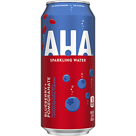 Coca-Cola AHA Sparkling Water, 16 Oz, Blueberry Pomegranate