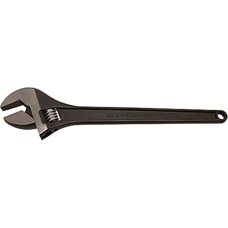 Black Phosphate Adjustable Wrenches, 18 in Long, 2 1/16 in Opening, Black