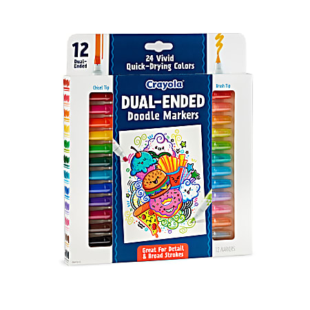Crayola Washable Super Tips Markers Assorted Colors Pack Of 100 Markers -  Office Depot