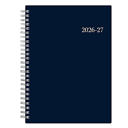 Planner Notes BS Enterprise Solid Navy 5.875x8.625 AY25–26