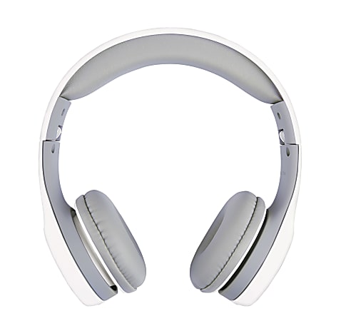 Ativa™ Kids' On-Ear Wired Headphones With On-Cord Microphone, White/Gray