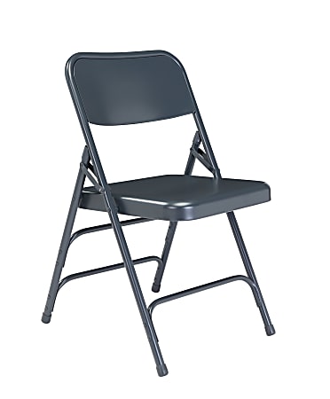 National Public Seating 300 Series Steel Folding Chairs, Blue, Set Of 52 Chairs