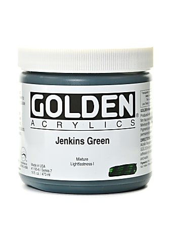Golden Heavy Body Acrylic Paint, 16 Oz, Jenkins Green