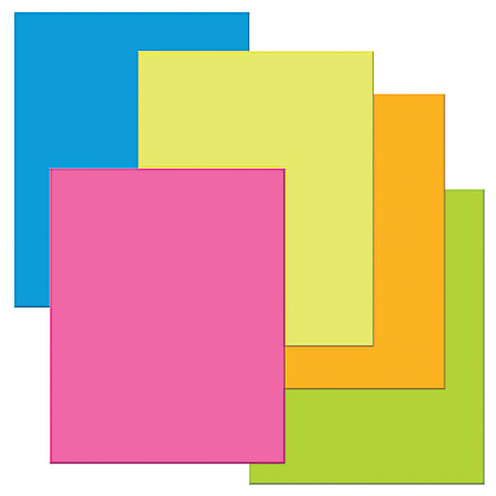 Pacon® UCreate Premium Coated Poster Boards, 22" x 28", Assorted Neon Colors, Pack Of 25 Boards