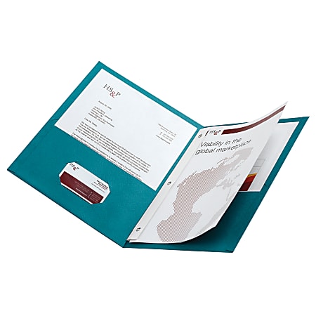 Office Depot® Brand 2-Pocket Folders Without Fasteners, Green, Pack Of