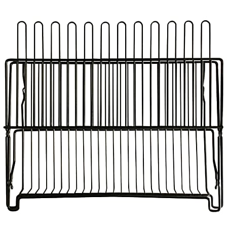 Better Houseware Folding Dish Rack, 10-3/4"H x 12-1/4"W x 18"D, Black