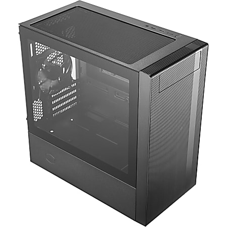 Cooler Master MasterBox MCB-NR400-KG5N-S00 Computer Case - Mini-tower - Black - Steel, Plastic, Mesh, Tempered Glass - 9 x Bay - 2 x 4.72" x Fans Installed - 0 - Micro ATX, Mini ITX Motherboard Supported - 6 x Fans Supported
