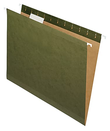 Office Depot® Brand Reinforced Hanging File Folders, 8 1/2" x 11", Letter Size, Standard Green, Pack Of 6 Folders