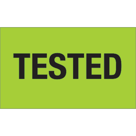 Tape Logic® Preprinted Special Handling Labels, DL1161, Tested, Rectangle, 3" x 5", Fluorescent Green, Roll Of 500