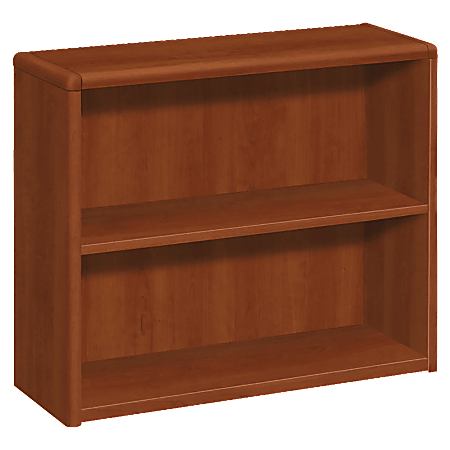 HON® 10700 Series Laminate Bookcase, 2 Shelves, Cognac