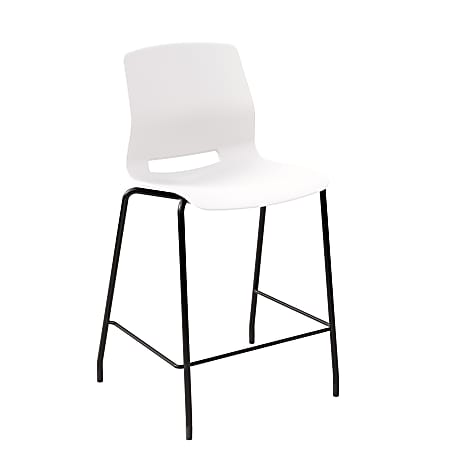 KFI Studios Imme Stacking Counter-Height Bar Stool, White/Black