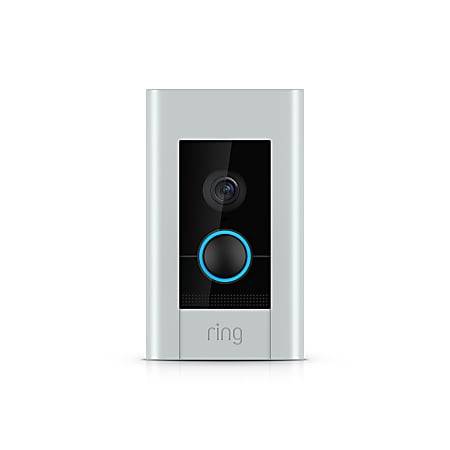 Ring Certified Refurbished Video Doorbell Elite, Black/Silver