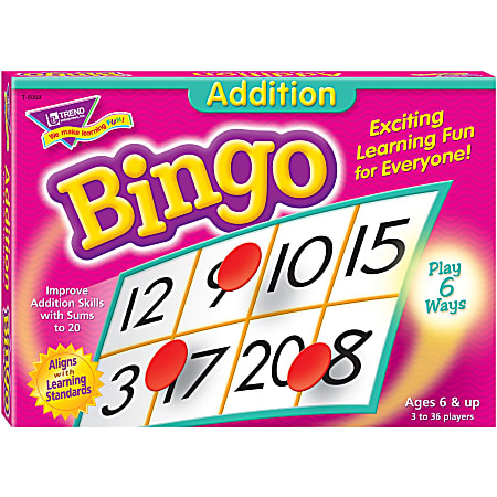 Trend Addition Bingo Game - Theme/Subject: Learning - Skill Learning: Addition, Mathematics - 6-9 Year - Multi