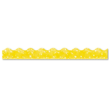 TREND Sparkle Terrific Trimmers, 2 1/4" x 39", Yellow, Pack Of 12