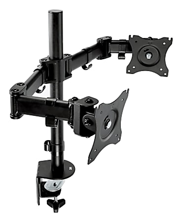 3M™ MM200B Dual Monitor Mount, 24"H x 33"W x 5"D, Black