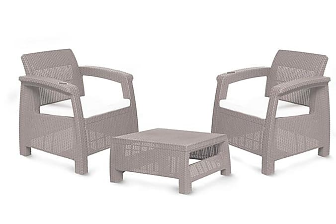Inval MQ FERRARA 3-Piece Stay Furniture Set, Taupe/Tan