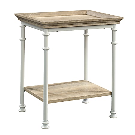 Sauder Canal Street Side Table Rectangular Coastal Oak White