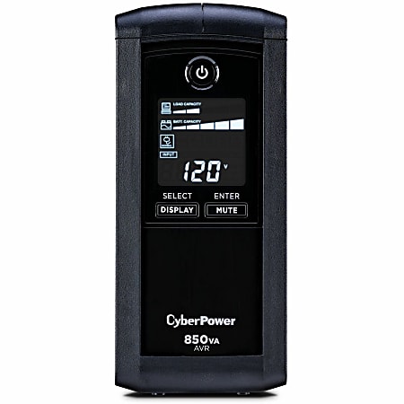 CyberPower® CP850AVRLCD Uninterruptible Power Supply, 9 Outlets,