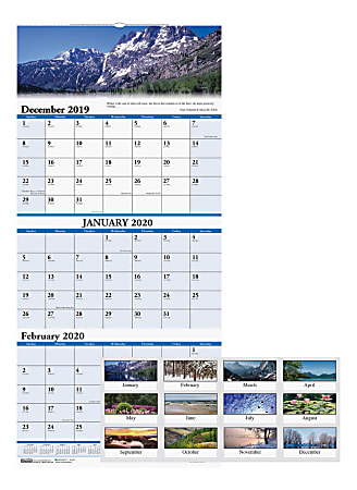 House of Doolittle EarthScapes Vertical Wall Calendar, 26" x 12-1/4", 100% Recycled, 14 Months, HOD3638