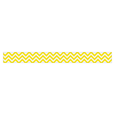 Creative Teaching Press Chevron Border - Chevron - 3" Height x 420" Width - Yellow, White - 1 Each