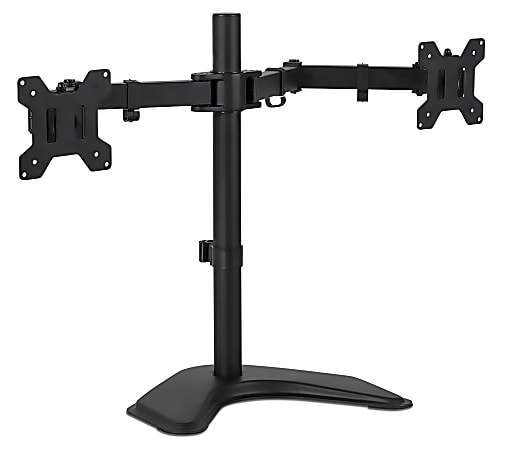 Mount-It! Dual Monitor Desk Stand for Screens Up to 32", Black, MI-2781