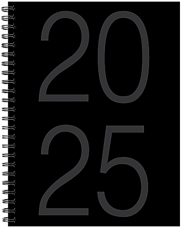 2025 Willow Creek Press Softcover Weekly/Monthly Planner, 6-1/2” x 8-1/2”, Basic Black, January To December, 48566