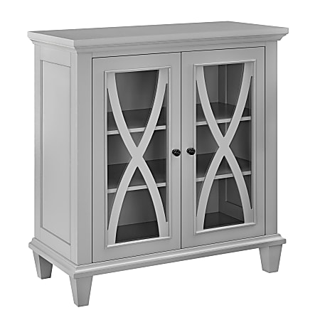 Ameriwood™ Home Ellington Double-Door Accent Cabinet, 3 Shelves, Gray