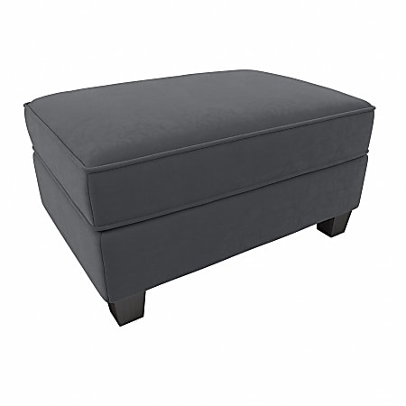 Bush® Furniture Stockton Storage Ottoman, Dark Gray Microsuede Fabric, Standard Delivery