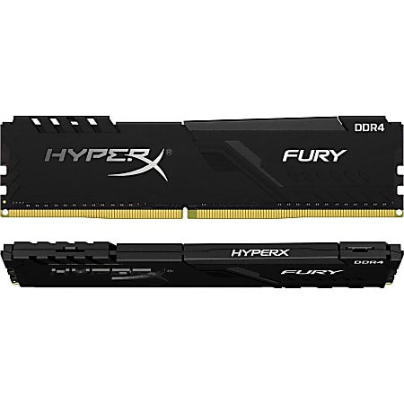 HyperX Fury 8GB DDR4 SDRAM Memory Module - 8 GB (2 x 4GB) - DDR4-3200/PC4-25600 DDR4 SDRAM - 3200 MHz - CL16 - 1.35 V - Non-ECC - Unbuffered - 288-pin - DIMM