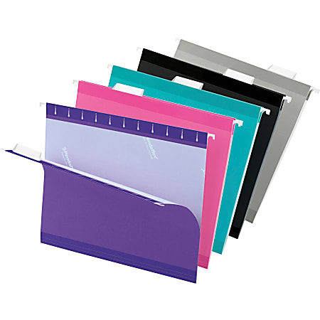 Pendaflex® Premium Reinforced Color Hanging Folders, Letter Size, Assortment #2, Pack Of 25
