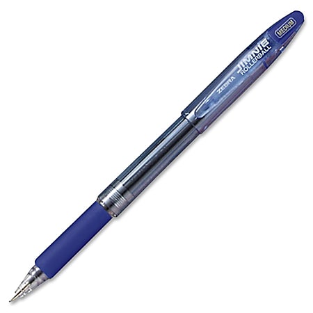Zebra Pen Jimnie Soft Rubber Grip Gel Rollerball Pens - Medium Pen Point - 0.7 mm Pen Point Size - Blue Gel-based Ink - 2 / Pack